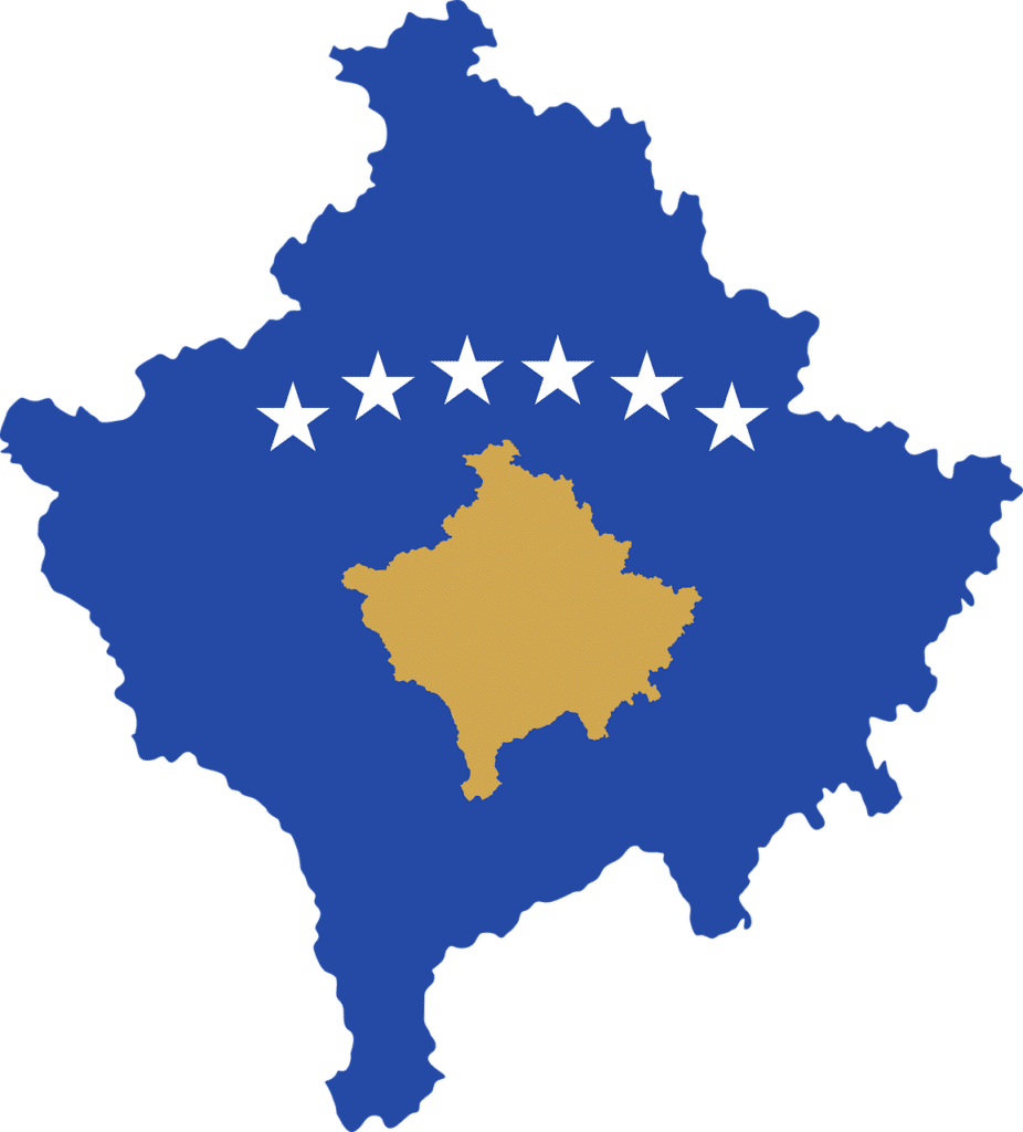 Kosovo Fahne Landkarte